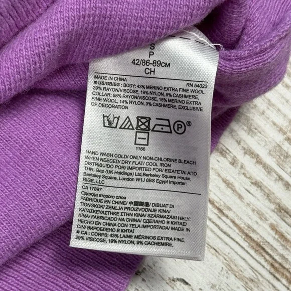 Banana Republic Fine Italian Yarn Filpucci Merino Wool‎ Cashmere Sweater Sz S - Picture 5 of 7